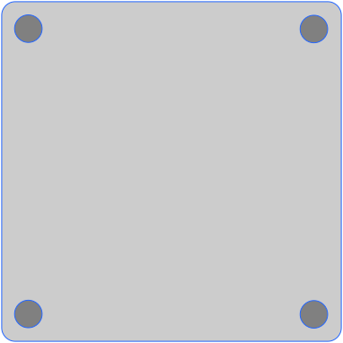 Dørskilt med navn 10x10 eller 14,5x14,5 cm med avstandsstykker delux