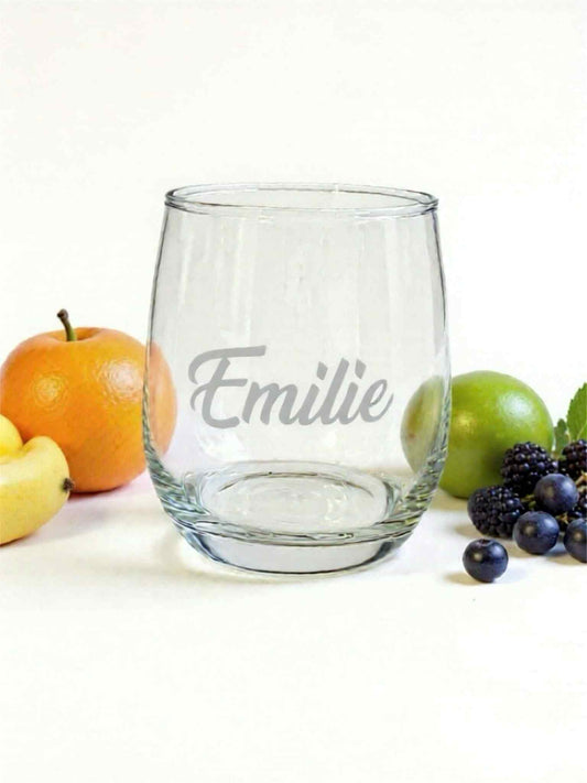 Vannglass 35cl med gravert navn