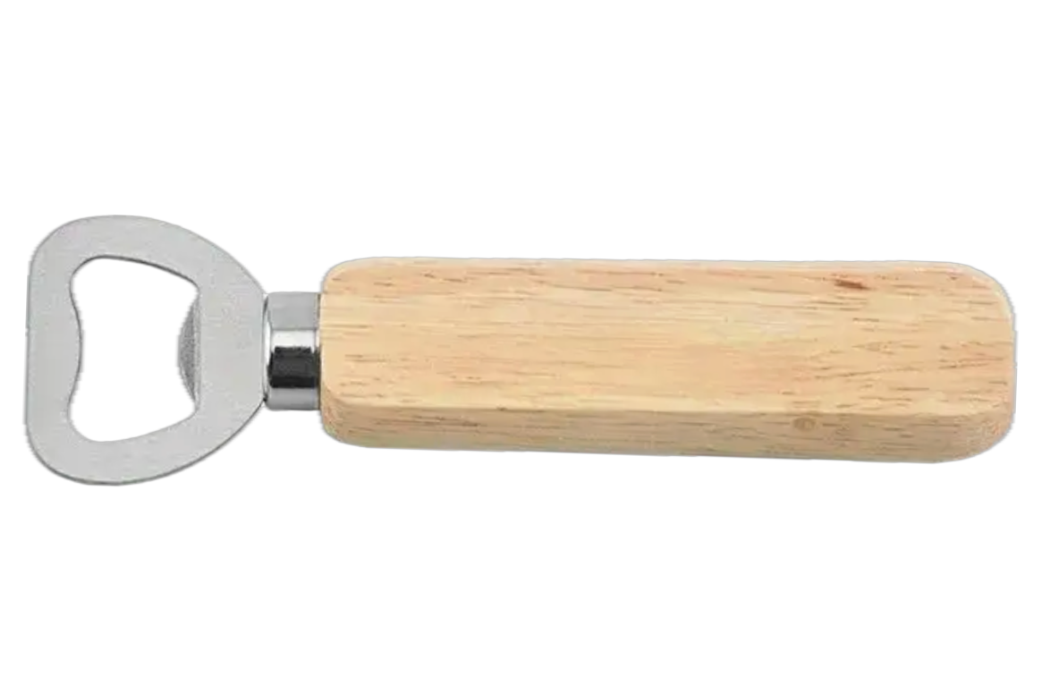 Gravert flaskeåpner i tre
