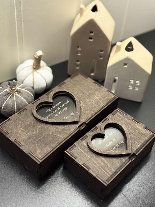 Gaveboks med egen gravert tekst